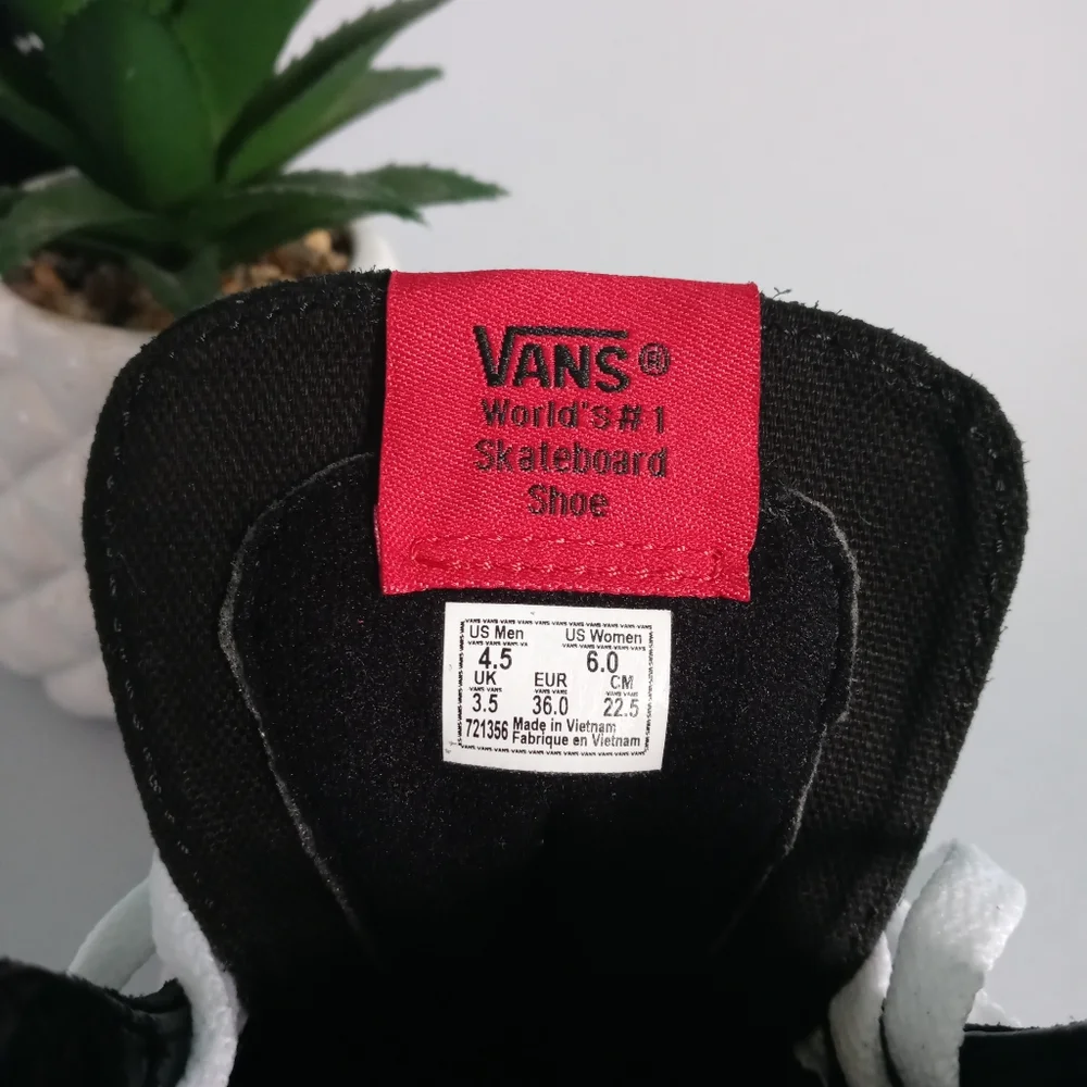 Japanese Vans Sk8-Hi Japan  Type Black Red Checkerboard Men Sz 4.5/ 6 Wome Shoes